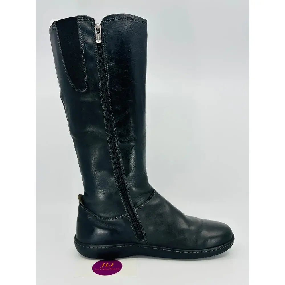 Birkenstock Women's Farmington Black Leather Riding Boots Size 38 EU/ 7-7.5 US